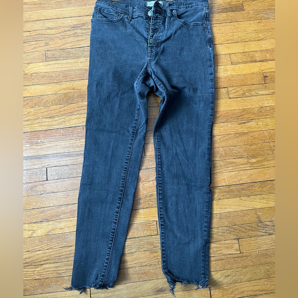 Madewell Grey/Faded Black Women's 9” High Rise Skinny Jeans